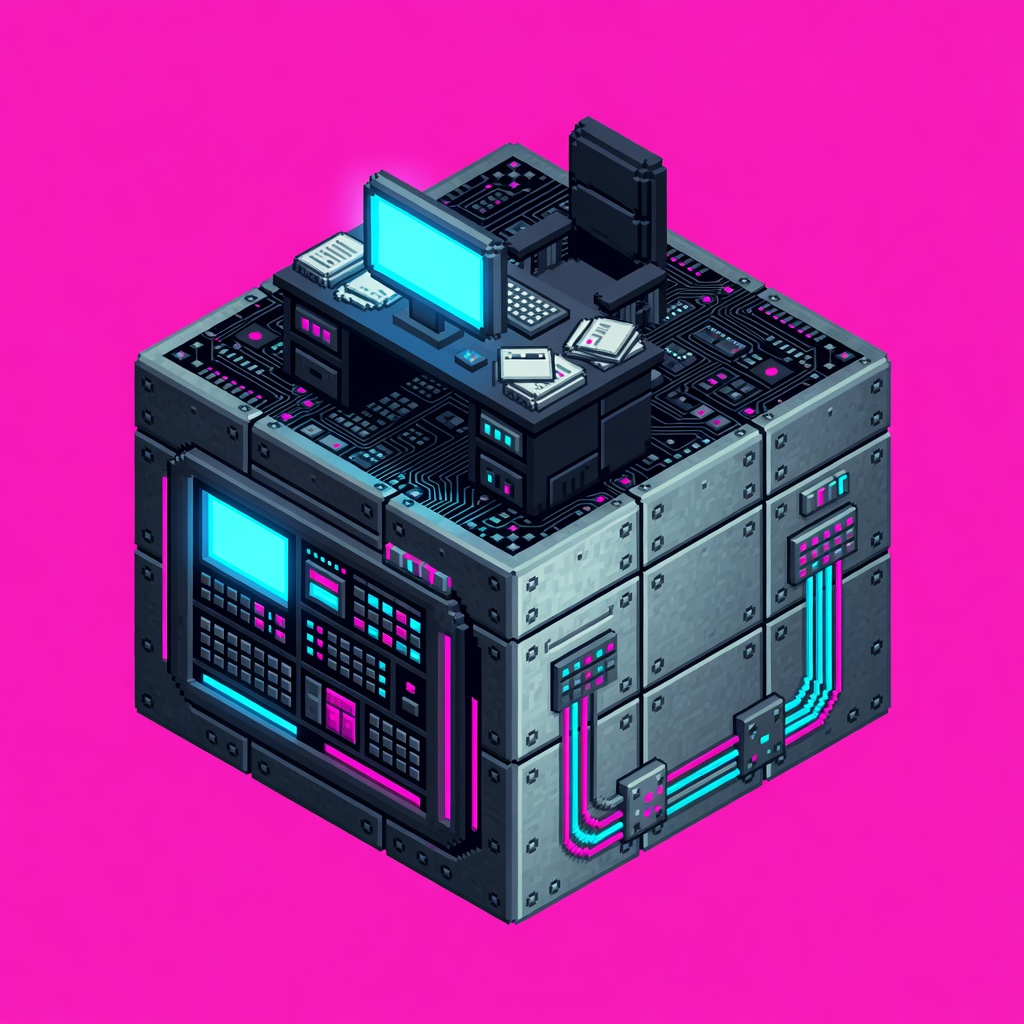 Console Desk Cube (3 / 4)