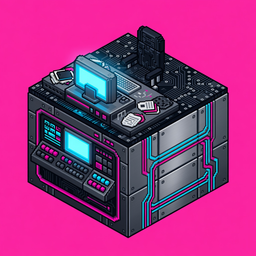 Console Desk Cube (1 / 4)