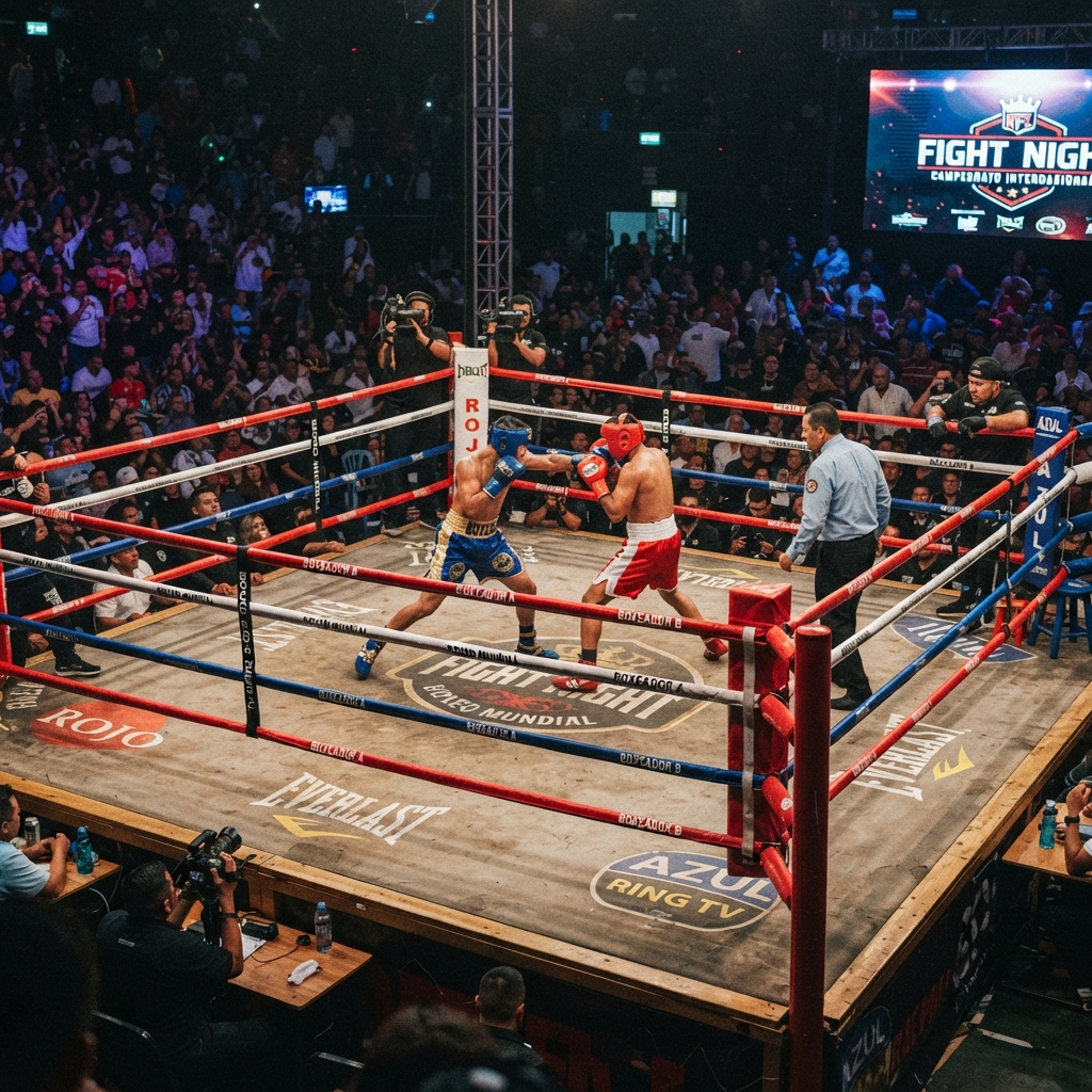 un cuadrilátero de boxeo