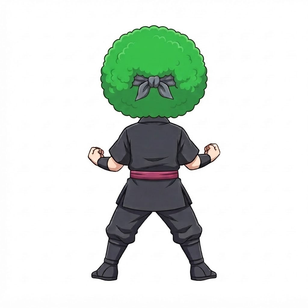 Image: This exact chibi ninja BOY seen from BEHIND (back