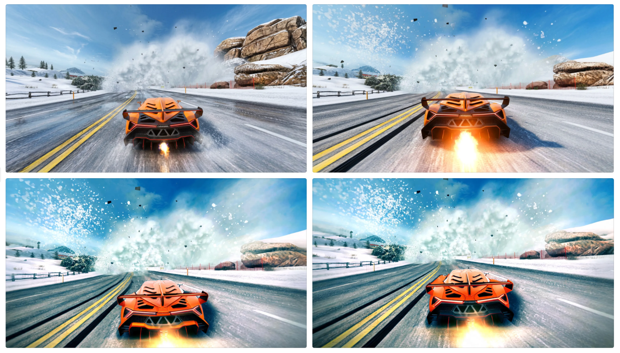Generated first-frame scene for the arcade racing game