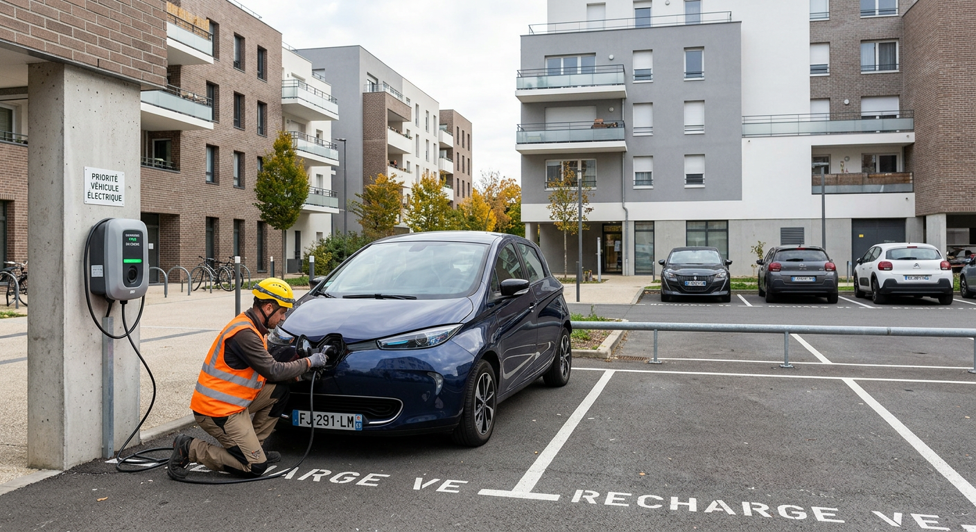 Borne de recharge électrique <span class=