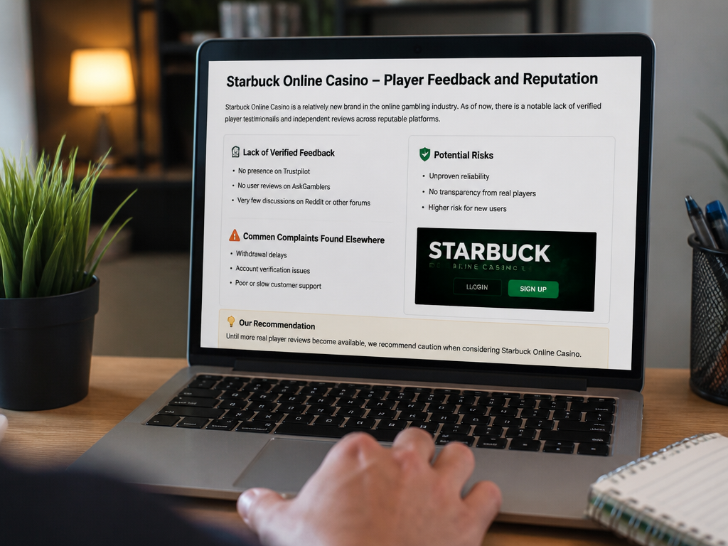 Photo-realistic image illustrating the topic of the article section "Player Testimonials and Reputation – Lack of Verified Feedback" (about the online casino brand "starbuck online casino"): Note lack of real player testimonials, discuss common feedback trends (complaints, trustpilot absence), and risks.