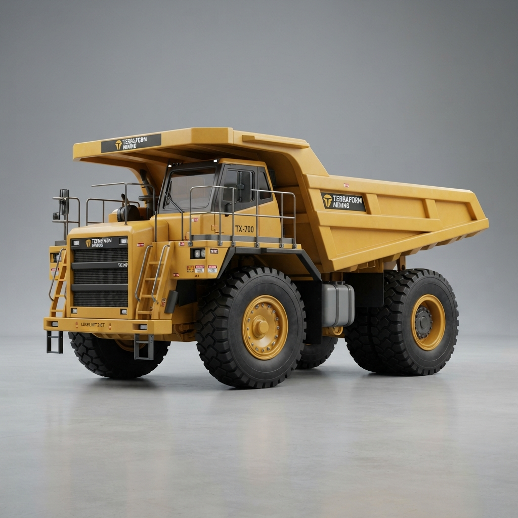 Yellow premium looking mining truck (2)