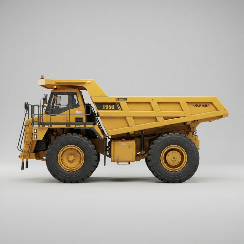 Yellow premium looking mining truck