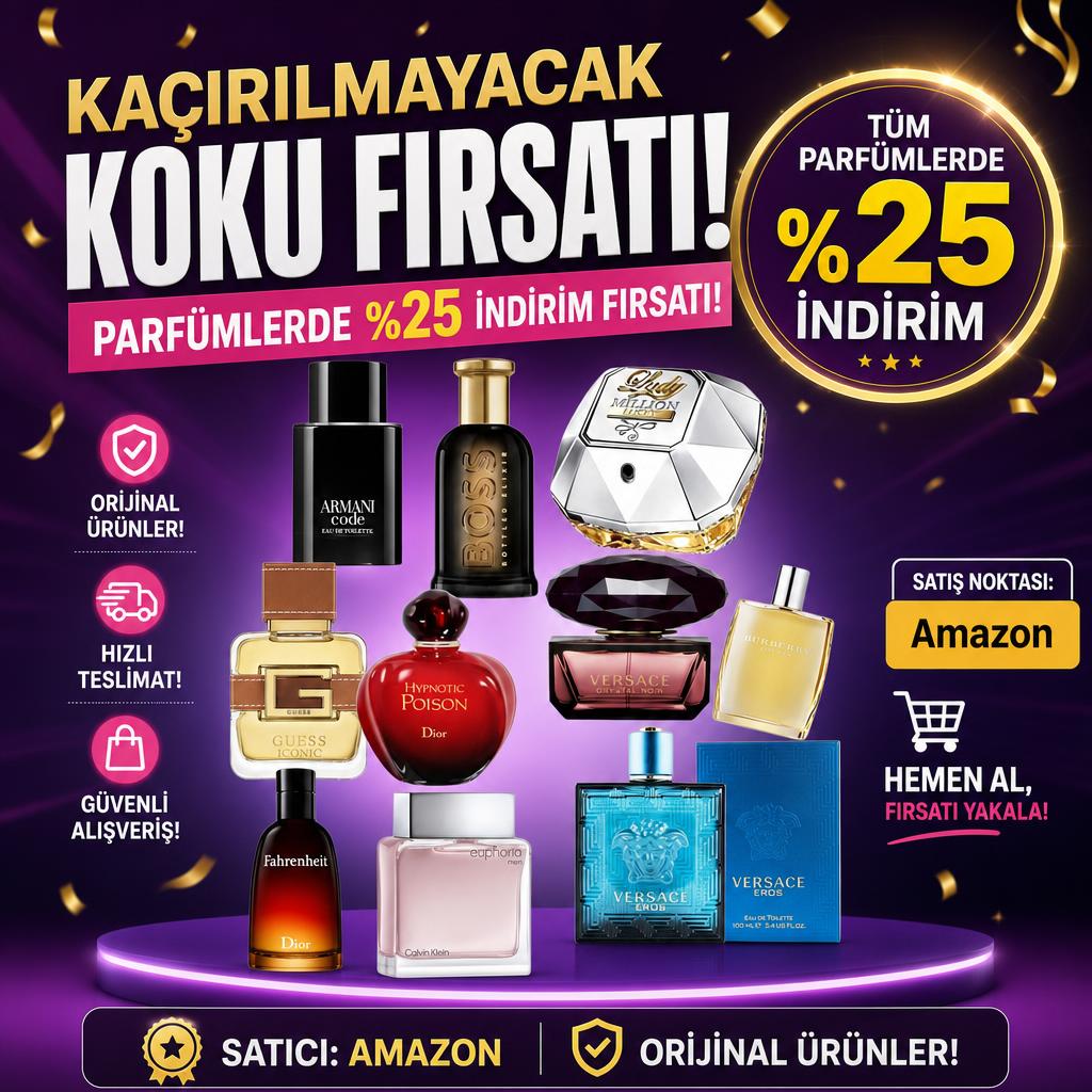 PARFÜMLERDE %25 İNDİRİM FIRSATI!
