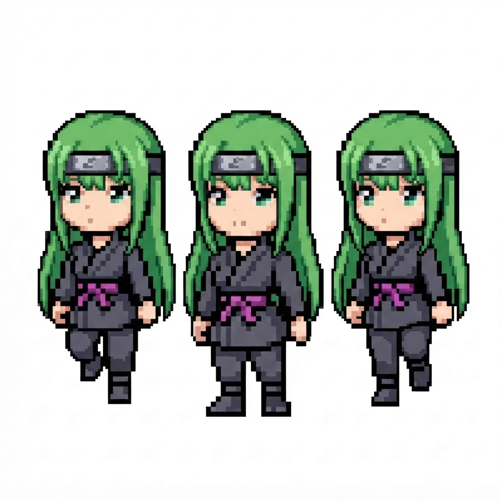 Image: BODY: a chibi ninja GIRL - clearly feminine: NARRO