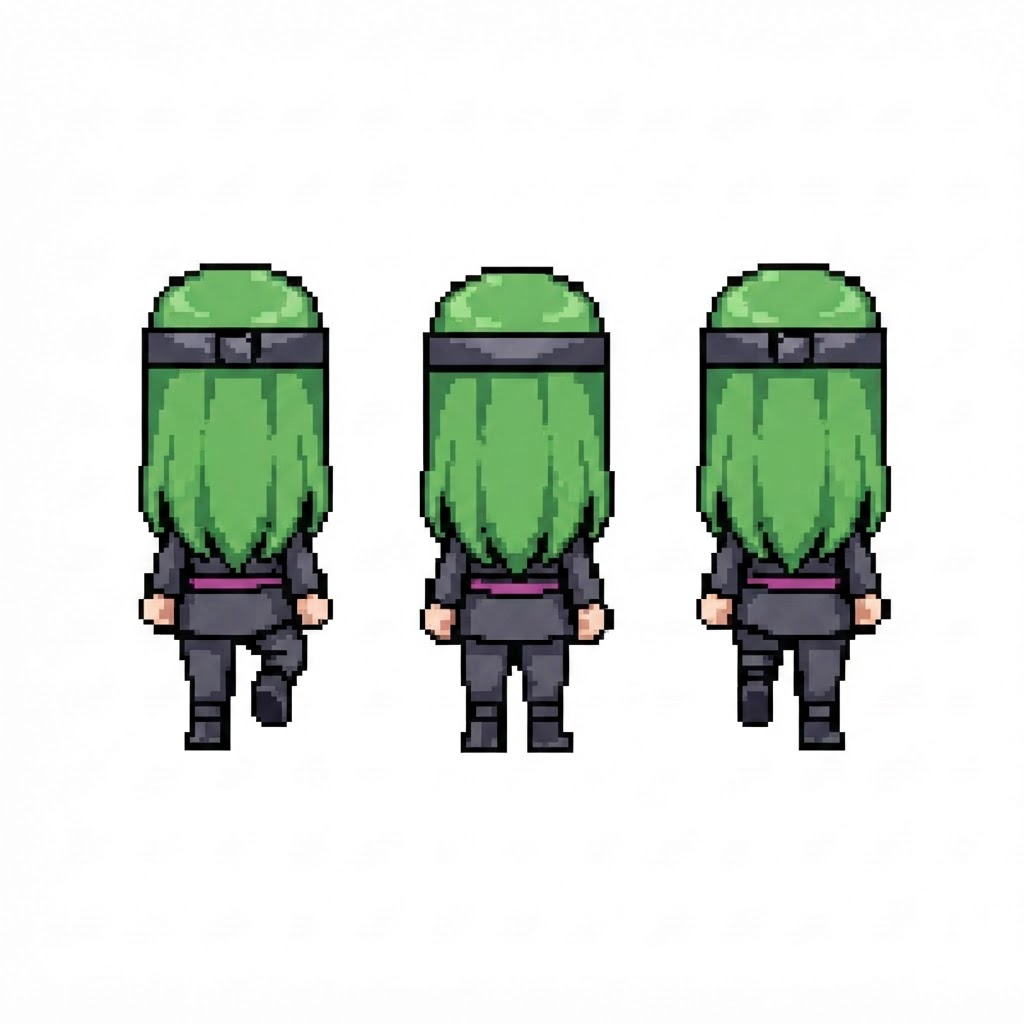 Image: BODY: a chibi ninja GIRL - clearly feminine: NARRO