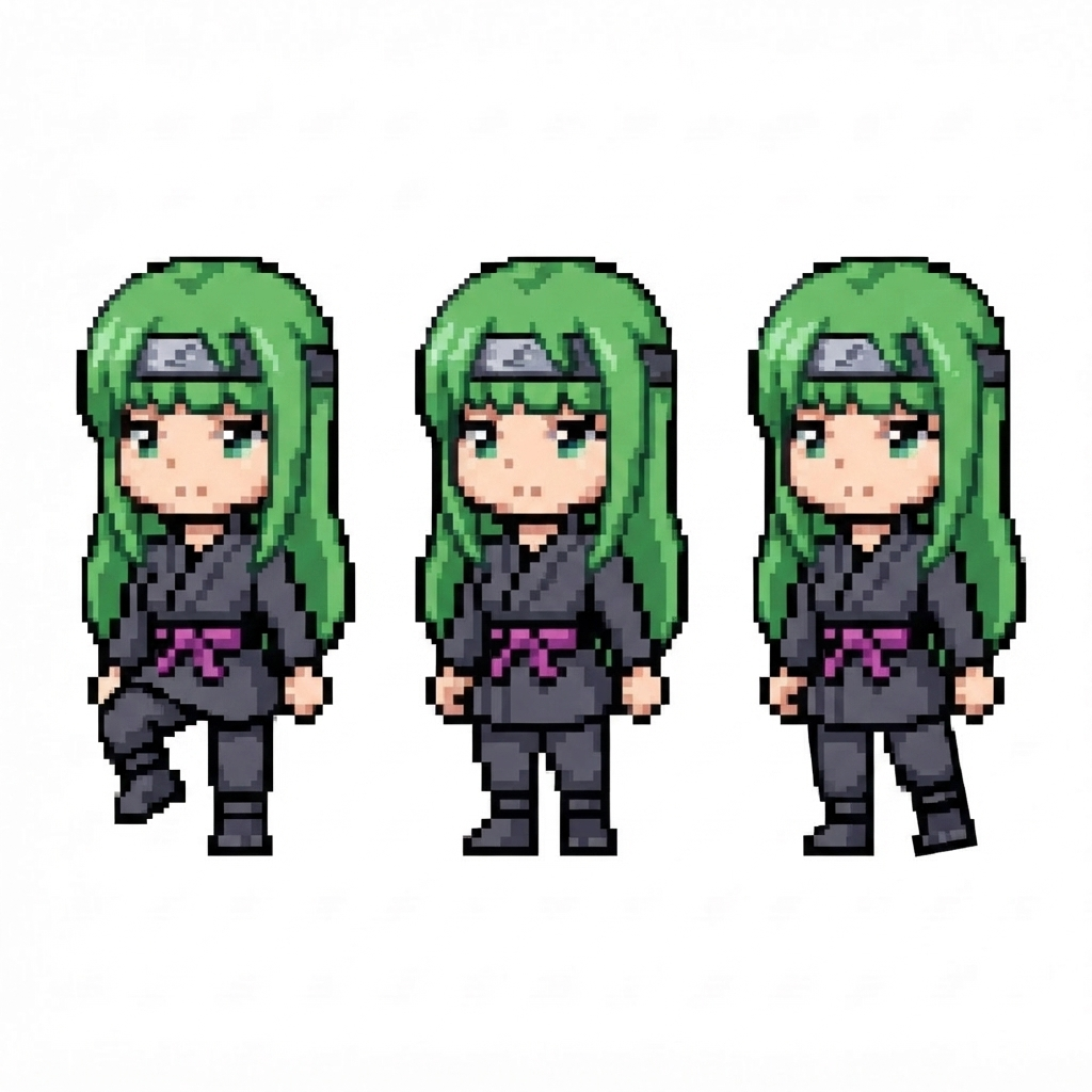 Image: BODY: a chibi ninja GIRL - clearly feminine: NARRO