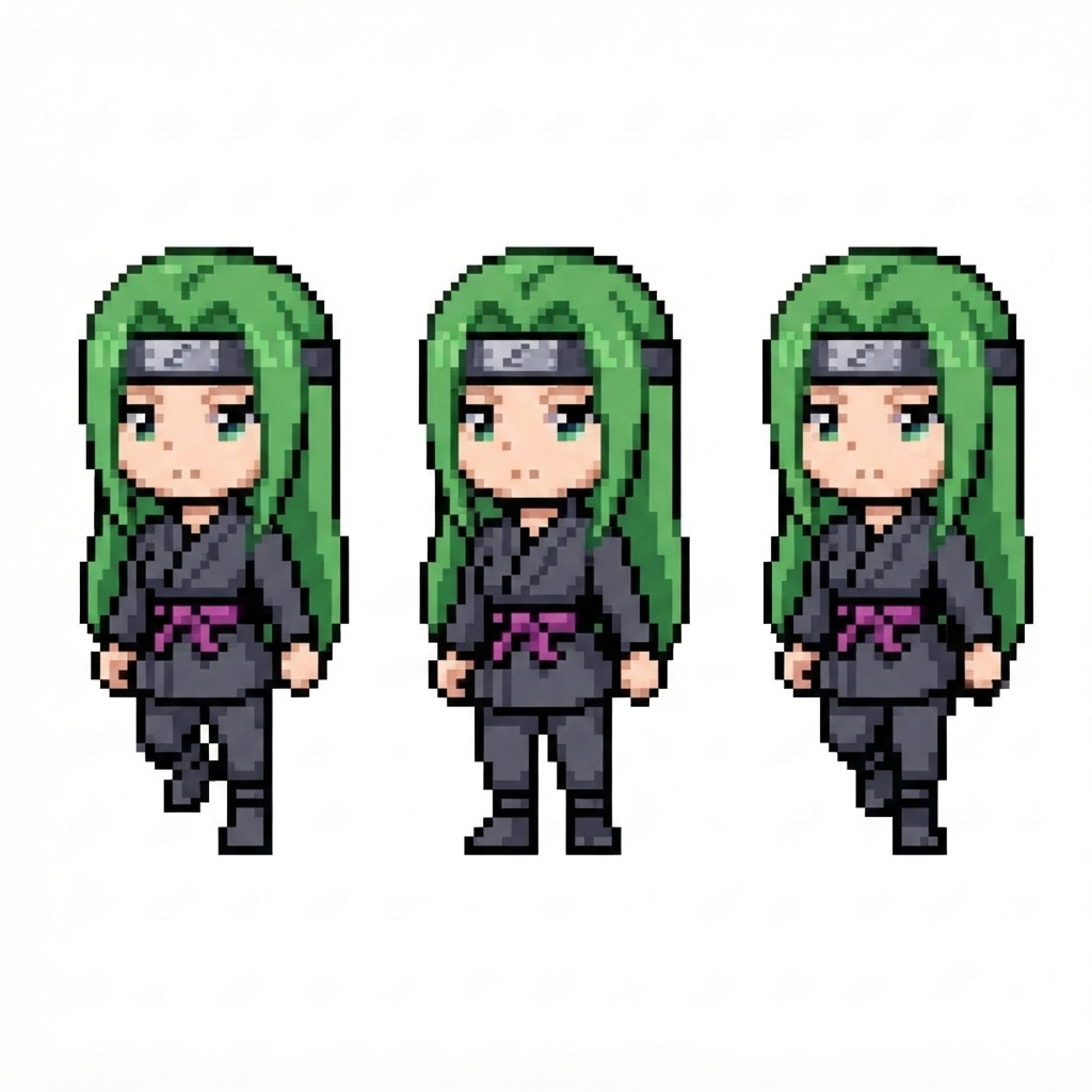 Image: BODY: a chibi ninja GIRL - clearly feminine: NARRO