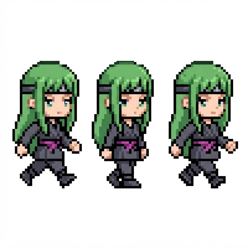 Image: BODY: a chibi ninja GIRL - clearly feminine: NARRO