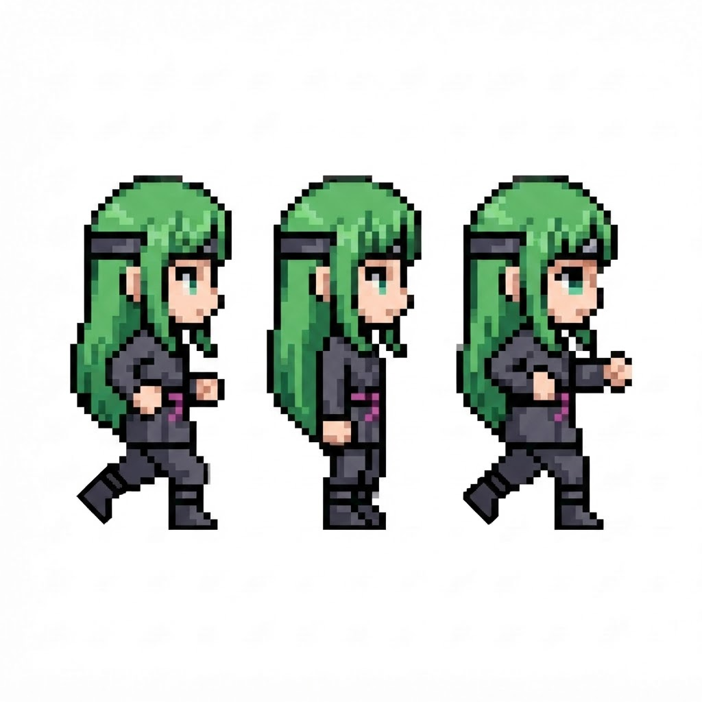 Image: BODY: a chibi ninja GIRL - clearly feminine: NARRO