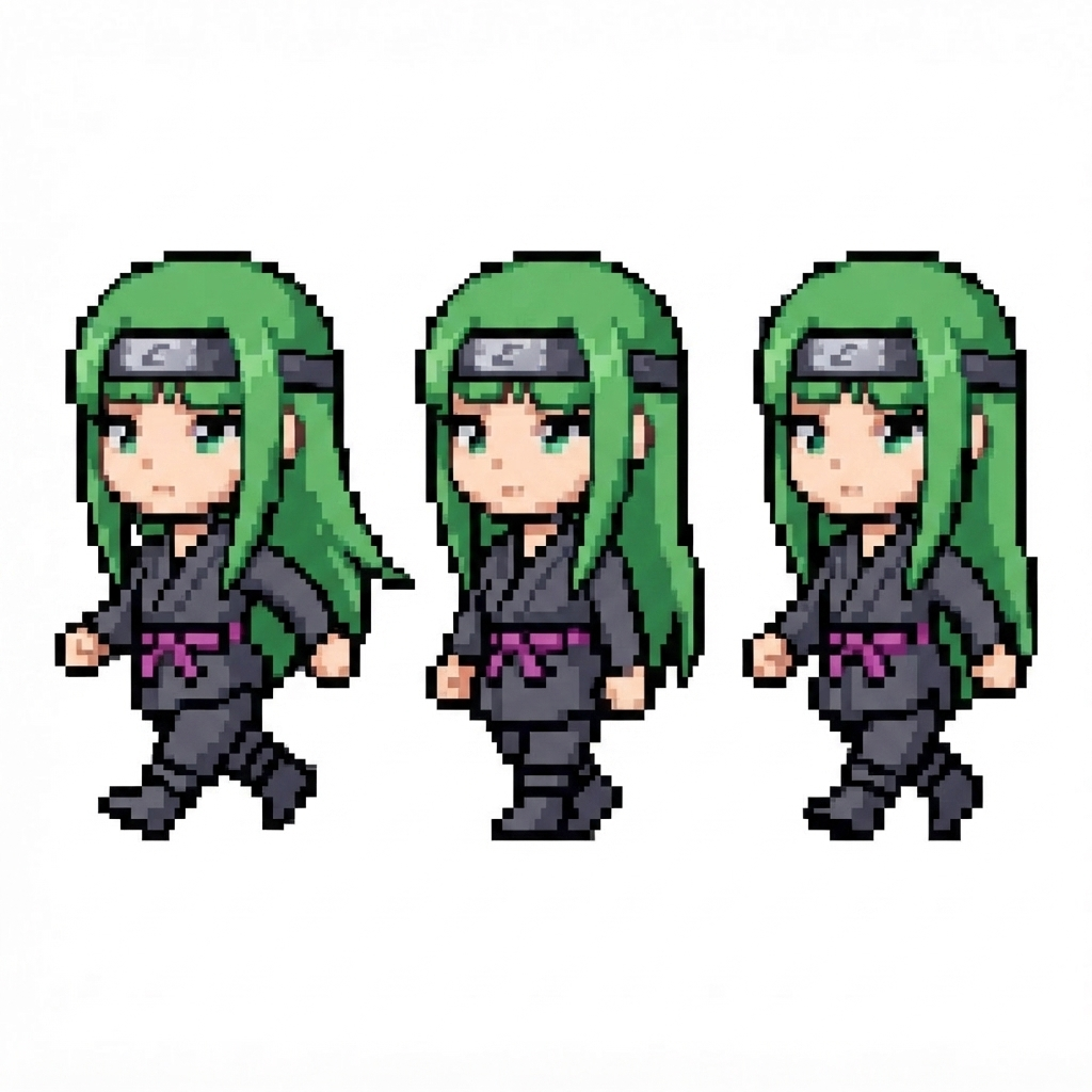 Image: BODY: a chibi ninja GIRL - clearly feminine: NARRO