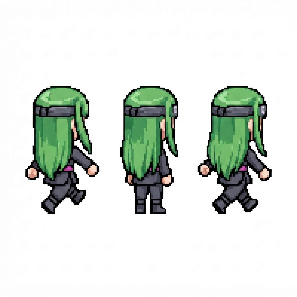 Image: BODY: a chibi ninja GIRL - clearly feminine: NARRO
