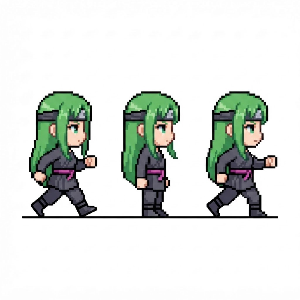 Image: BODY: a chibi ninja GIRL - clearly feminine: NARRO