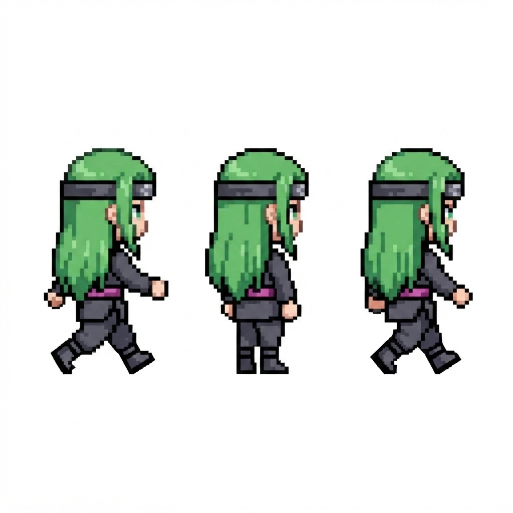 Image: BODY: a chibi ninja GIRL - clearly feminine: NARRO