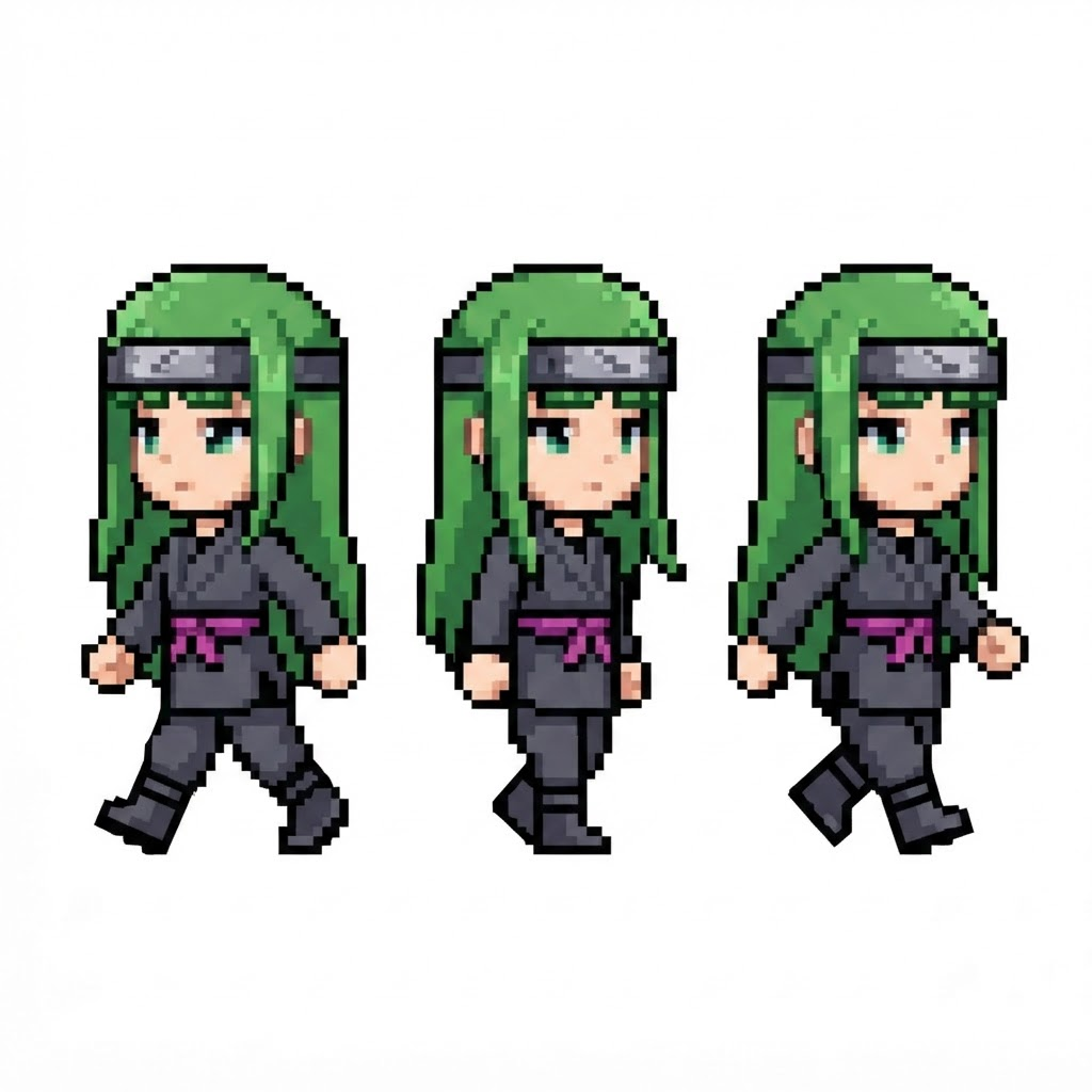 Image: BODY: a chibi ninja GIRL - clearly feminine: NARRO