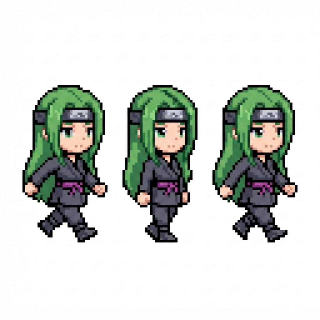 Image: BODY: a chibi ninja GIRL - clearly feminine: NARRO
