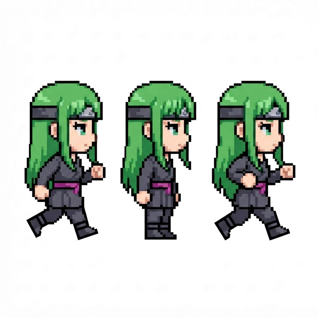 Image: BODY: a chibi ninja GIRL - clearly feminine: NARRO