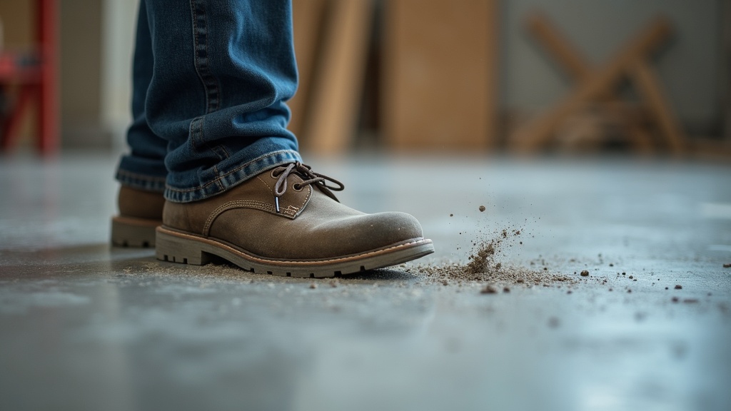 Impacto del talón sobre piso de hormigón