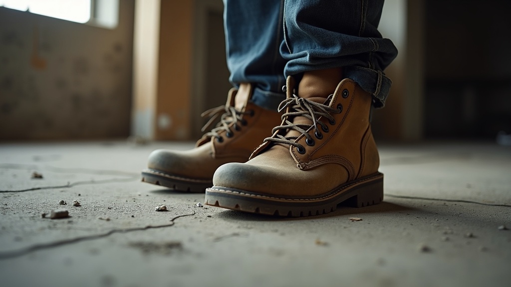 Calcetines de trabajo para piso de hormigón: amortiguación y compresión