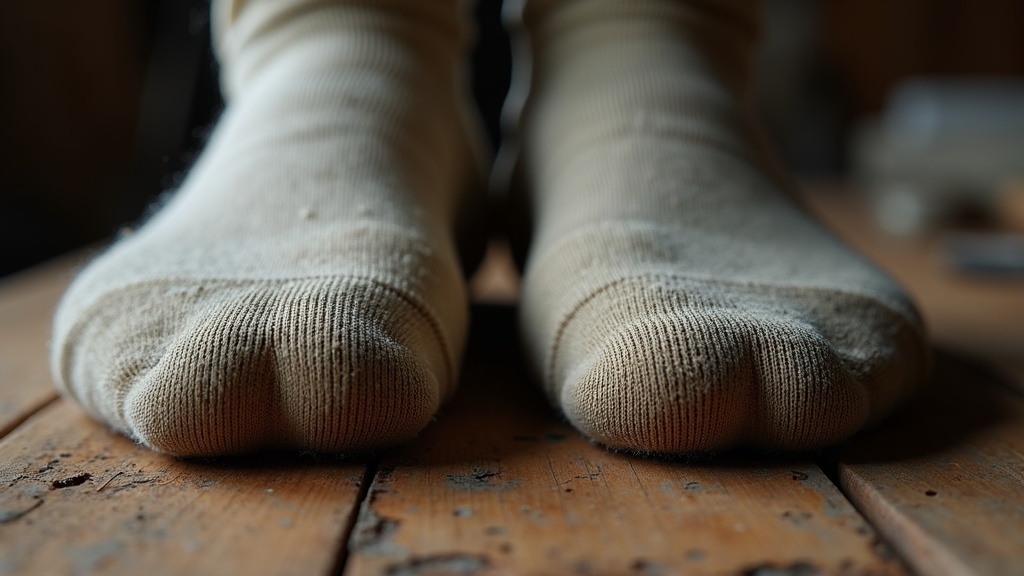 Thick cushioned heel loop vs. worn flat cheap sock comparison