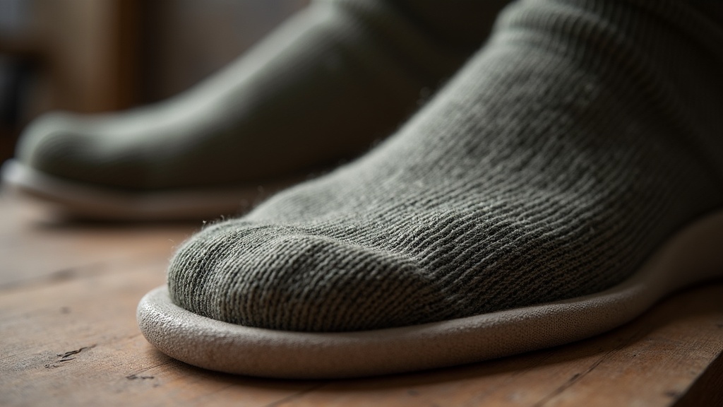 Merino wool work sock texture close-up