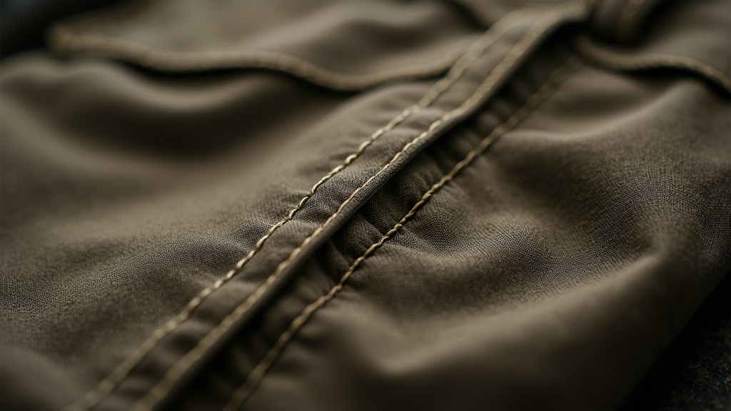Triple-stitched seam on heavy duty cargo work pants