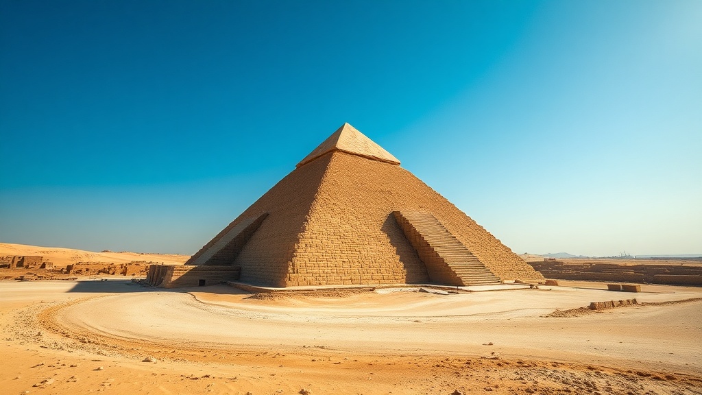 La pyramide à degrés de Djéser à Saqqarah, première pyramide de l'histoire humaine