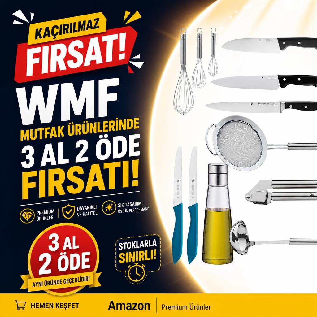 WMF MUTFAK ÜRÜNLERİNDE 3 AL 2 ÖDE FIRSATI!