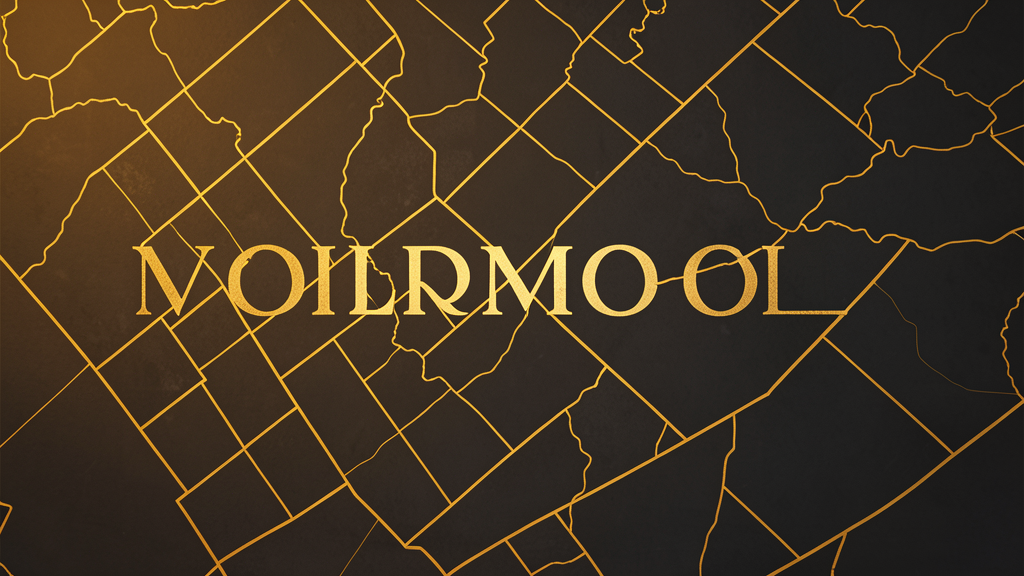 Abstract map-like lines in warm amber tones on dark background