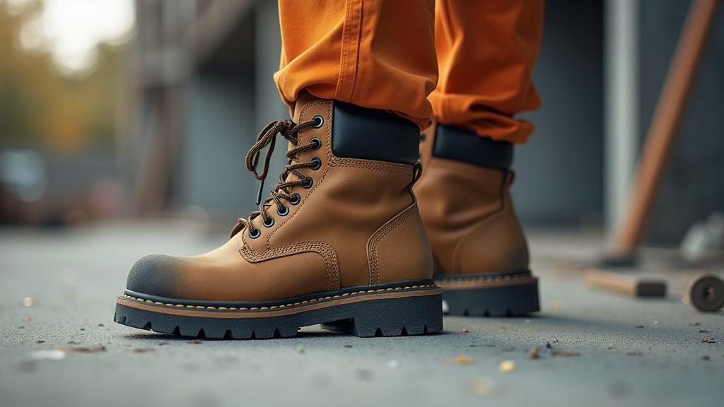 Calcetines de trabajo para pies hinchados en obra