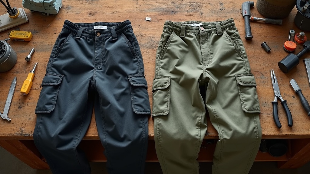 Heavyweight canvas vs lightweight ripstop women's cargo work pants comparison