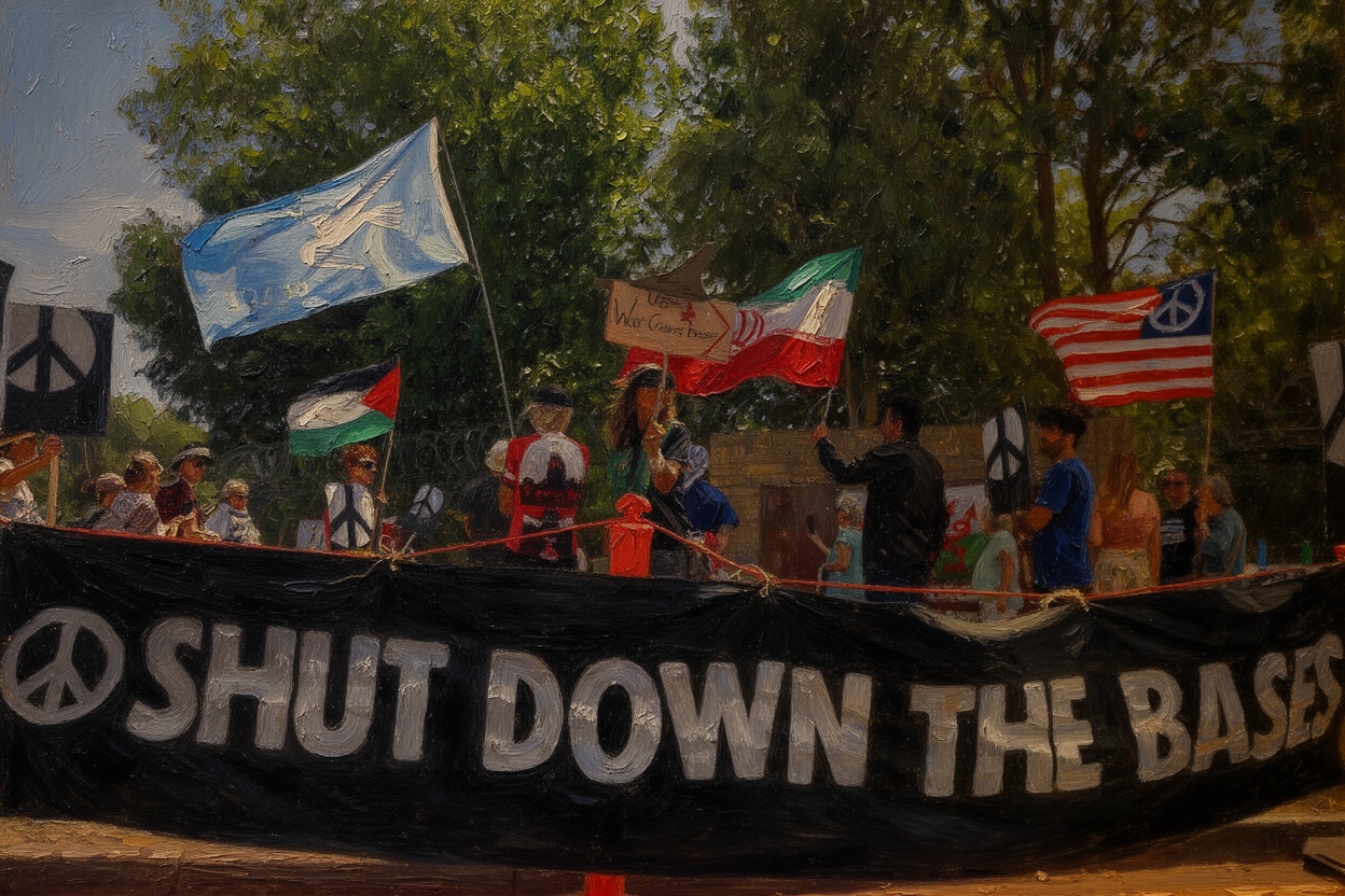 Protesters Demand End to US Military Operations from UK Base