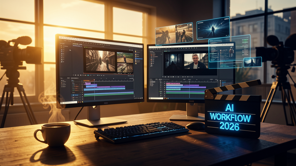 AI filmmaker's workspace and workflow