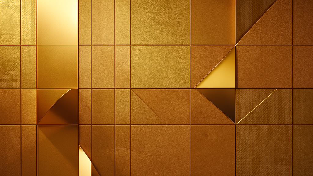 Warm golden abstract geometric composition suggesting value and quality tiers