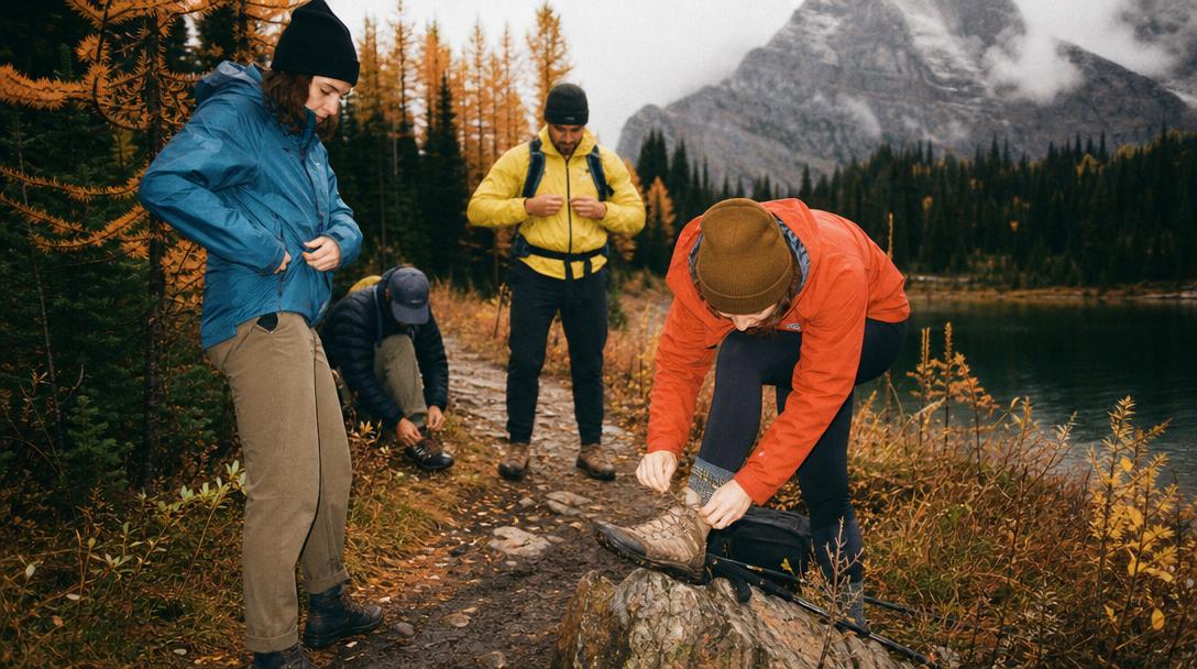 Spring hiking in Glacier National Park with melting snow