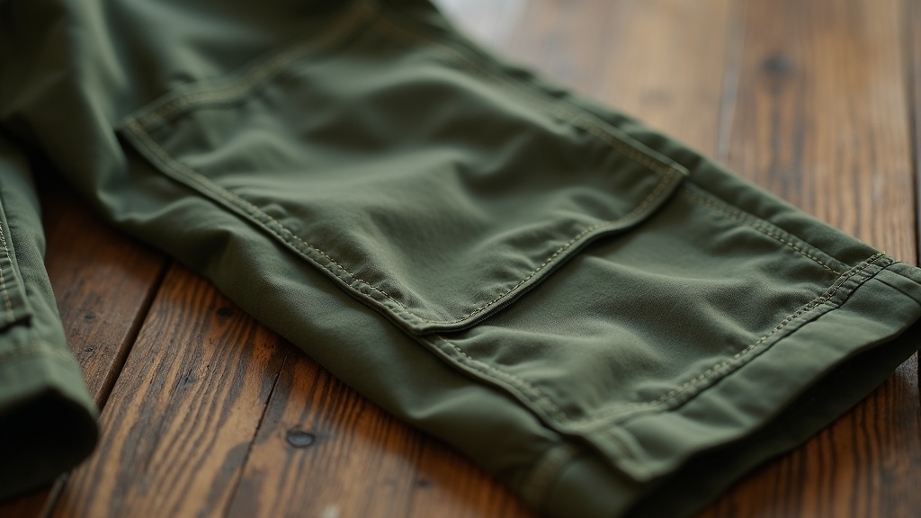 Reinforced seam on women's ripstop cargo work pants