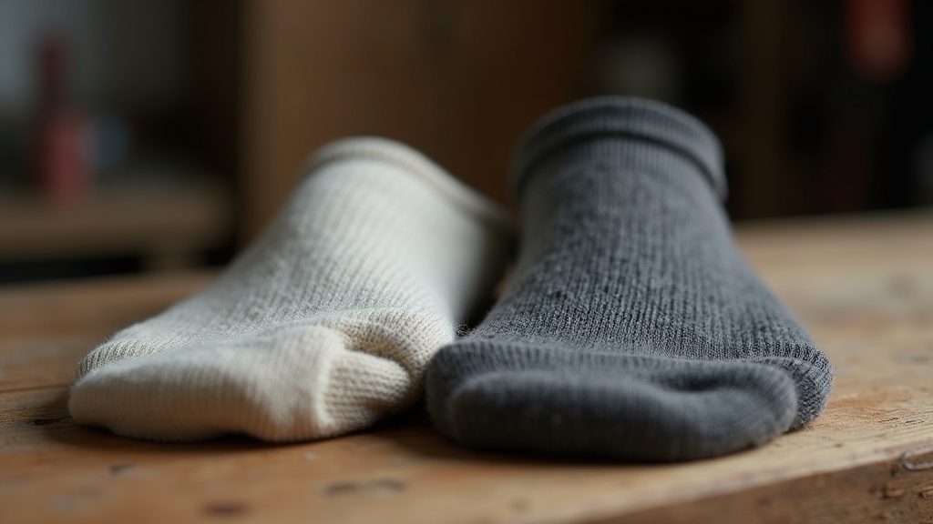 Comparativa calcetines de lana merino versus algodón para botas de trabajo