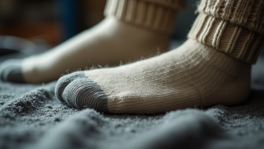 Tejido de calcetín de lana merino húmedo bajo microscopio