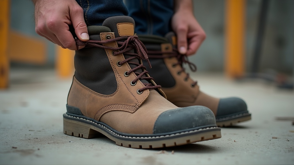 Calcetines para botas de acero en obra