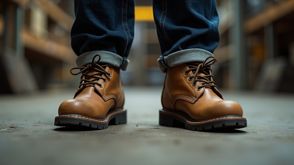 Diferencia de altura entre botín de seguridad y bota alta de construcción