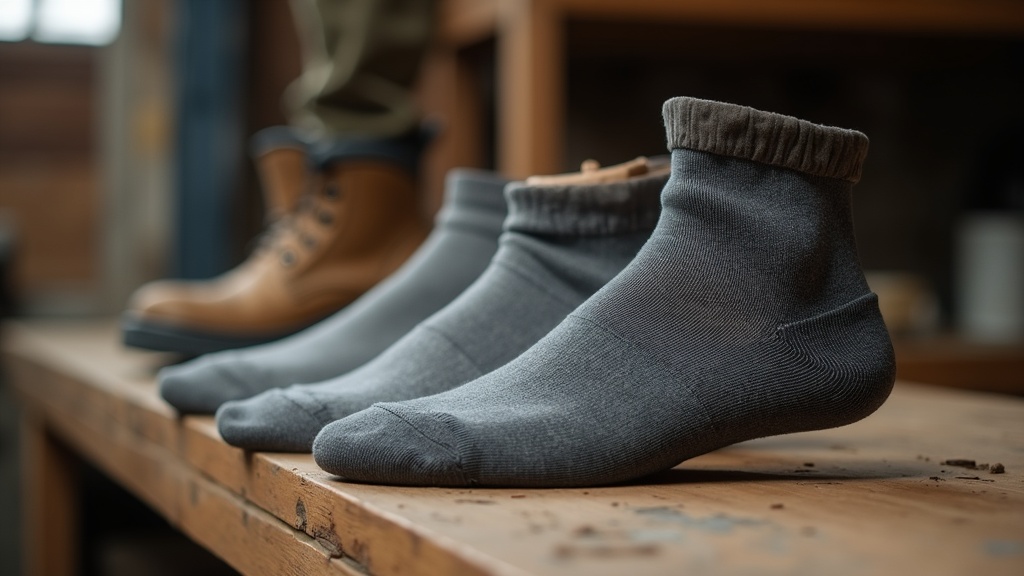 Calcetines merino, algodón y sintéticos para botas de trabajo en obra