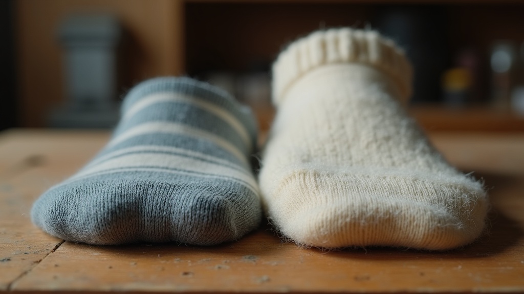 Thin sock vs thick heavy cushion work sock comparison
