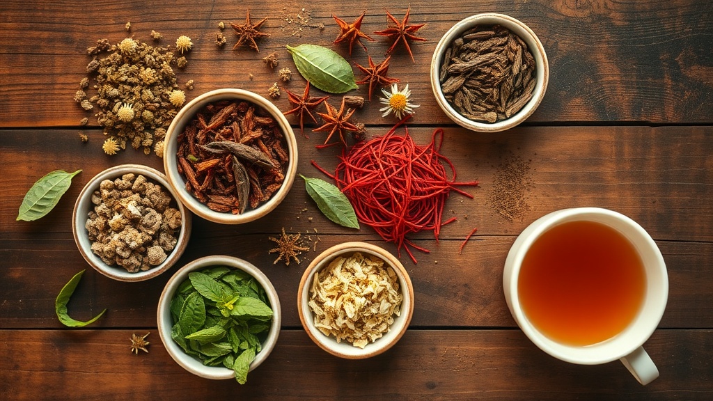 Assortiment de rooibos et tisanes sans théine comme alternatives au thé classique