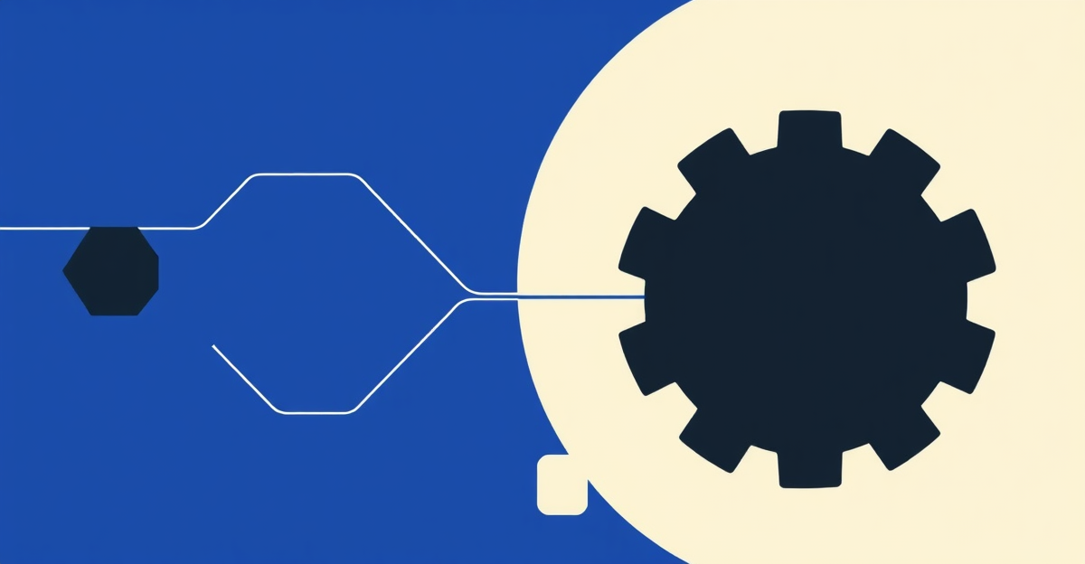Illustration abstraite — Migrer ses processus manuels vers le No Code