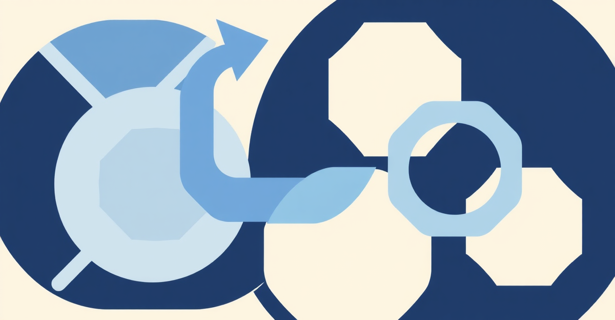 Illustration abstraite — Deleguer ses taches repetitives a lIA