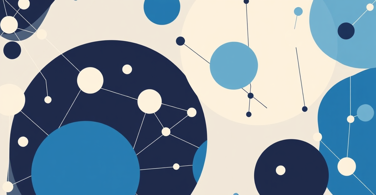 Illustration abstraite — Creer des contenus marketing avec IA