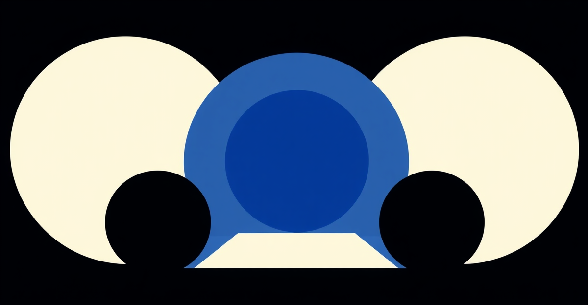 Illustration abstraite — Bubble et No Code léger, jusqu'où aller avant de coder