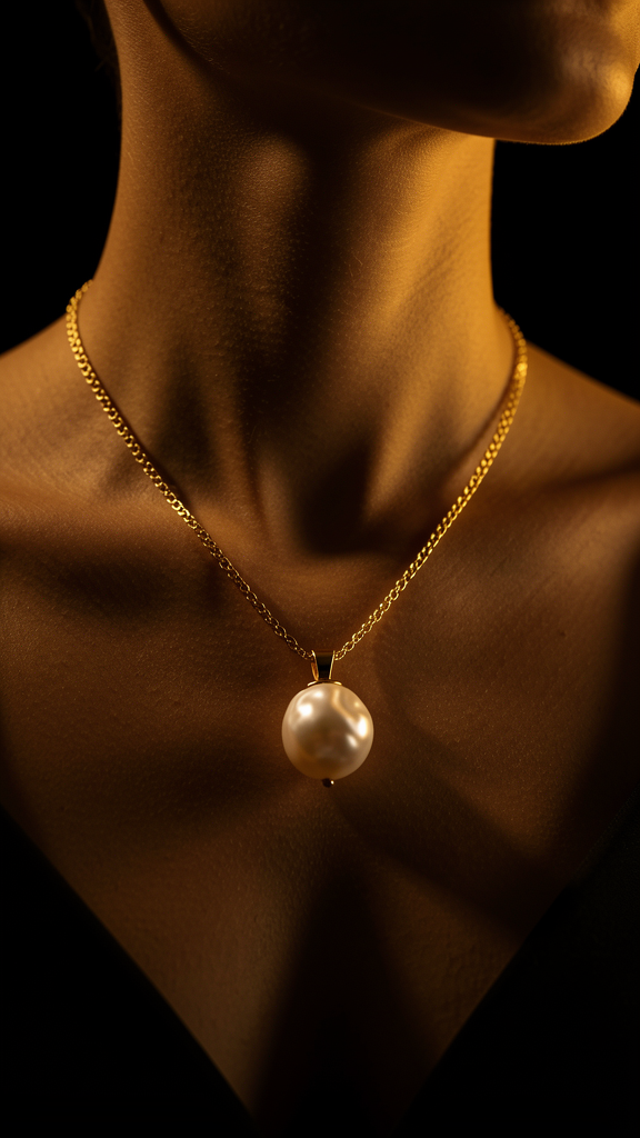 Valtrexa baroque pearl necklace editorial